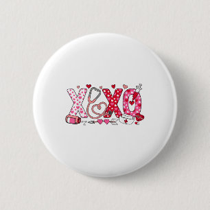 Xoxo Nurse Valentinstag Stethoscope Valentine Button