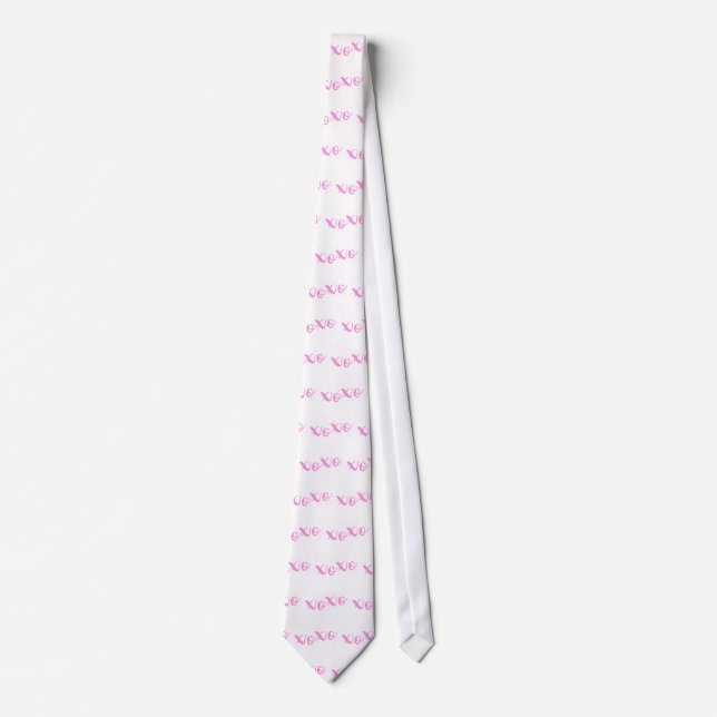 xoxo-pink Trendy Krawatte (Vorderseite)