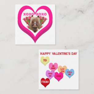 XOXO Pretty Pony Conversation Hearts Valentinstag Mitteilungskarte