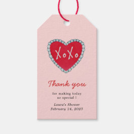 XoXo Red Heart Brautparty vielen Dank Geschenkanhänger