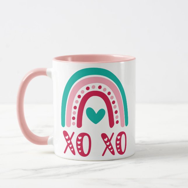 XOXO Regenbogen Tasse (Links)