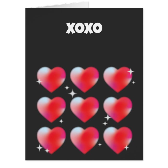 Xoxo romantique espace coeur rouge amour Saint Val (Devant)