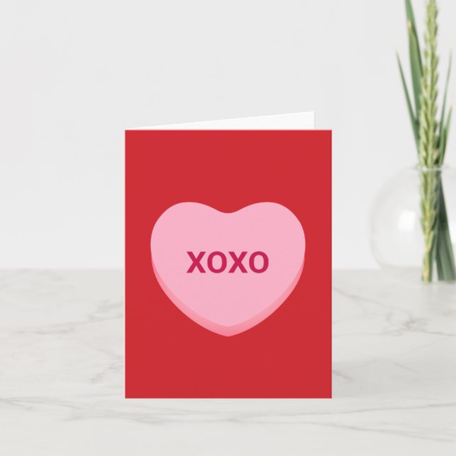 XOXO Rosa Gespräch Herz Valentinstag (Vorderseite)