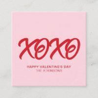 XOXO rosa niedlicher moderner Valentinstag