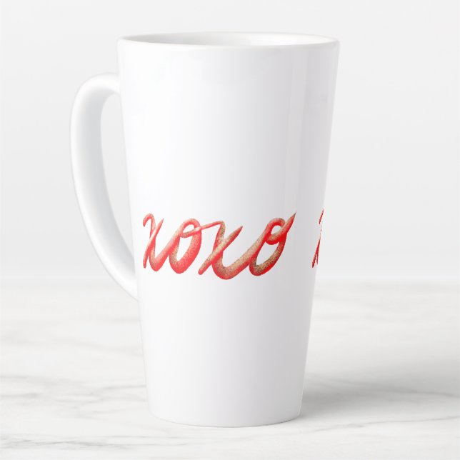 Xoxo rot milchtasse (Linke Ecke)