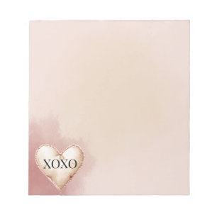XOXO rotes Creme-Herz Notizblock