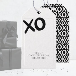 XOXO Schwarz und Weiß Die besten Freunde Galentins Geschenkanhänger