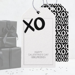 XOXO Schwarz und Weiß Die besten Freunde Galentins Geschenkanhänger