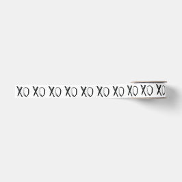 XOXO Schwarz und Weiß Ripsband