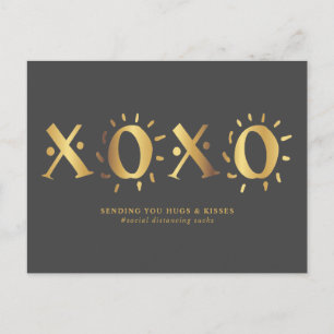 XOXO   SENDING HUGS & KISSES POSTKARTE