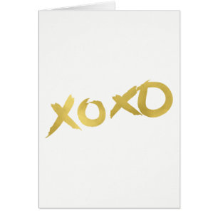 XOXO Shiny Gold Moderne Faux Foil brillant Glam