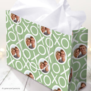 XOXO Umarmungen & Küsse 2 Benutzerdefinierte Fotos Große Geschenktüte