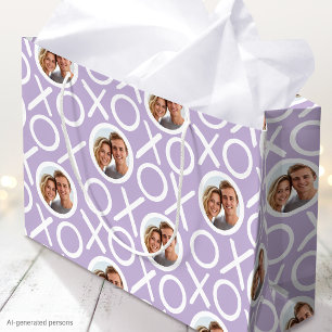 XOXO Umarmungen & Küsse 2 Benutzerdefinierte Fotos Große Geschenktüte