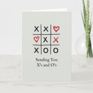 Xoxo Umarmungen Küsse Liebes-Grußkarte Karte