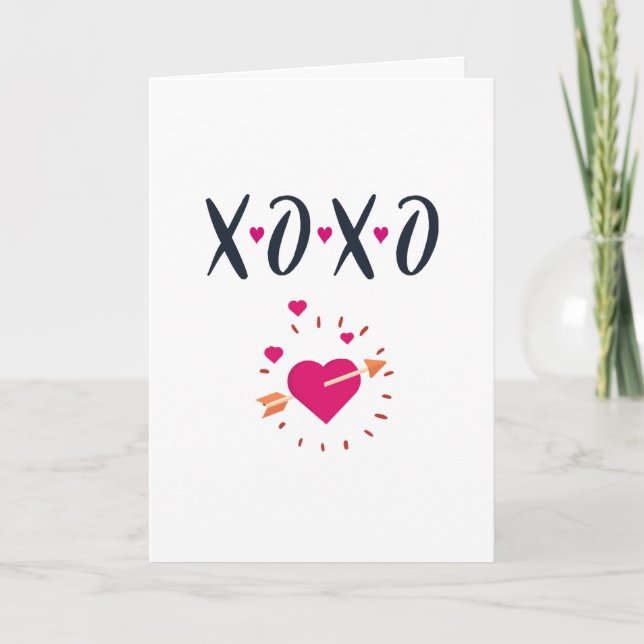 XOXO Valentin Day Karte (Vorderseite)