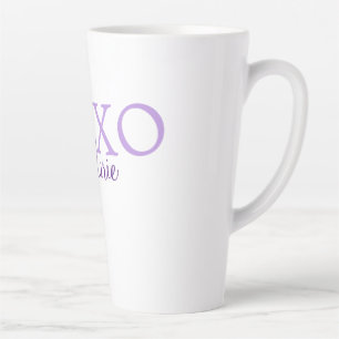 Xoxo valentin Tag hinzufügen Name lila Pastel mini Milchtasse