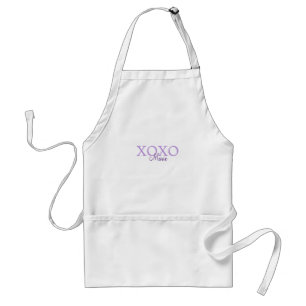 Xoxo valentin Tag hinzufügen Name lila Pastel mini Schürze