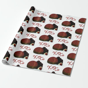 XOXO Valentine Bonbon and Dark Chocolate Geschenkpapier