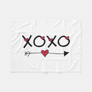 XOXO Valentine Fleecedecke