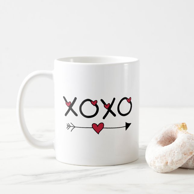 XOXO Valentine Kaffeetasse (Mit Donut)