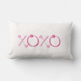 Xoxo Valentine Kariert Lumbar Kissen