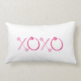 Xoxo Valentine Kariert Lumbar Kissen