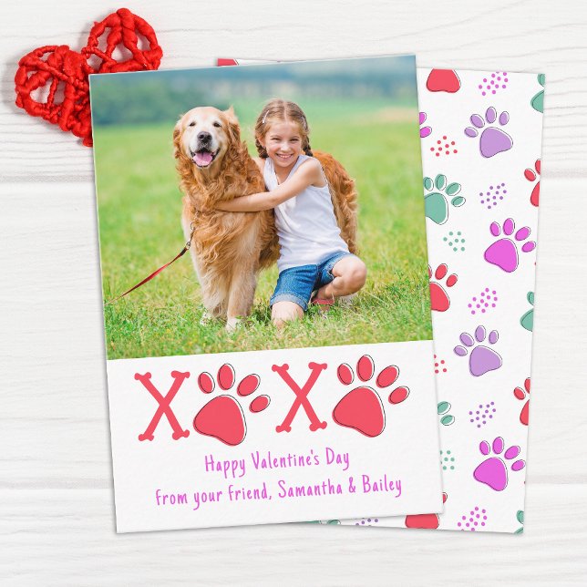 XOXO Valentine Klasse Kinderzimmer Kindertagestier Mitteilungskarte (Von Creator hochgeladen)