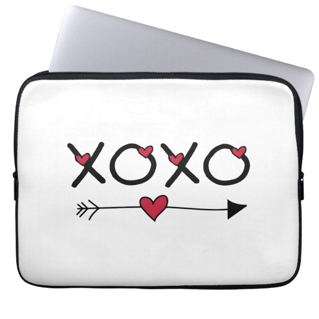 XOXO Valentine Laptopschutzhülle (Vorderseite)