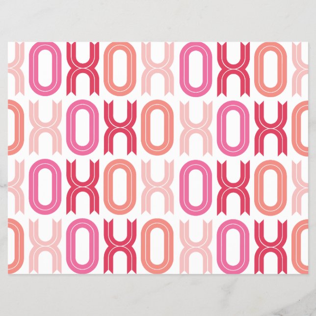 XOXO Valentine Party Decor Craft Paper Set 05 Flyer (Vorne)