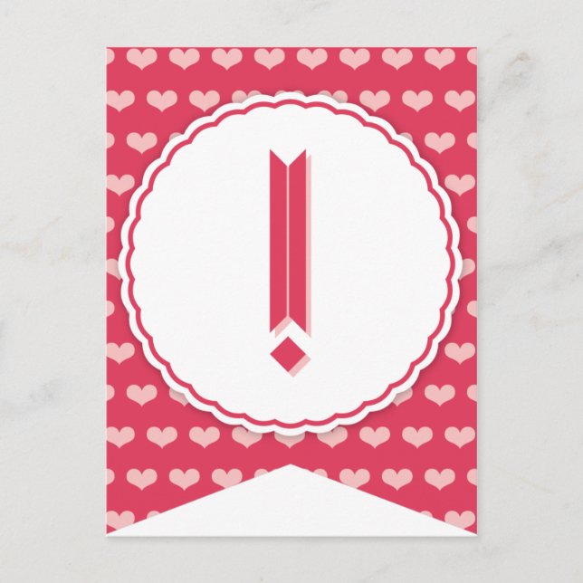 XOXO Valentine Party Flag Banner ! Feiertagspostkarte (Vorderseite)