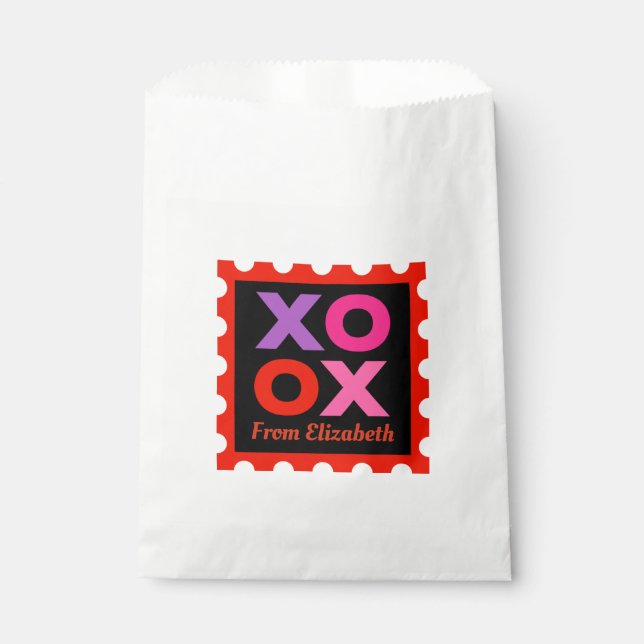 XOXO Valentine School Classroom Favoriser les sacs (Devant)