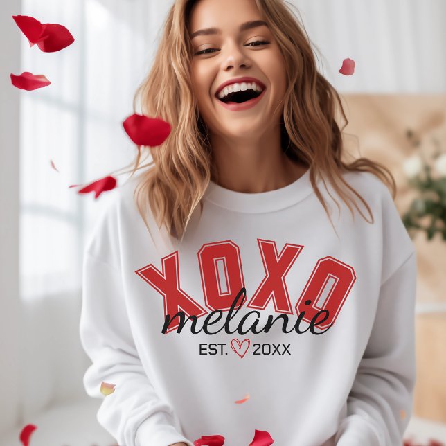 XOXO Valentine's Design Date Rencontré Sweatshirt (Créateur téléchargé)