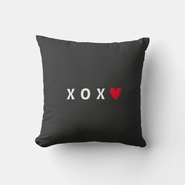 Xoxo Valentinstag Couple Kissen (Vorderseite)