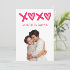 XOXO Valentinstag Foto Karte nach Wunsch