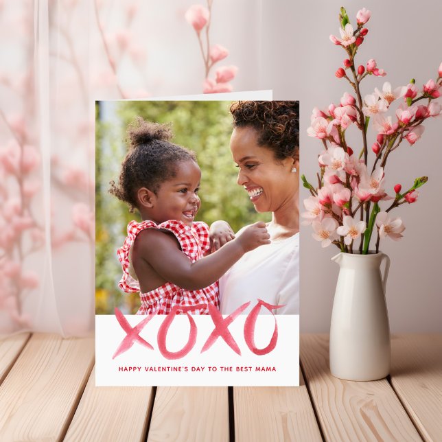 XOXO Valentinstag Fotokarte für Mama Karte (Von Creator hochgeladen)