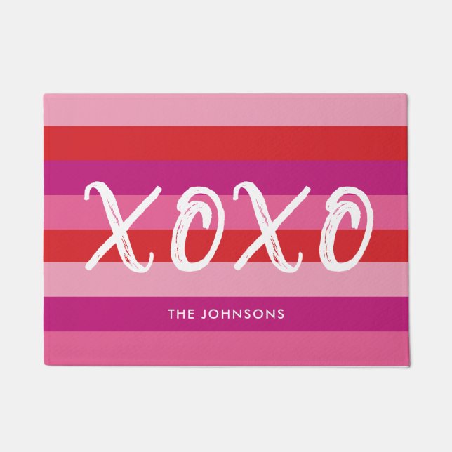 XOXO Valentinstag Fußmatte (Vorderseite)