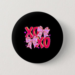 Xoxo Valentinstag Liebe Lustige Coquette Schleife  Button
