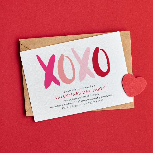 "XOXO"-Valentinstag-Party Einladung (Von Creator hochgeladen)