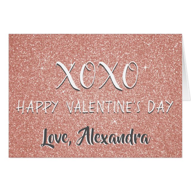 XOXO Valentinstag Rosengarten (Vorderseite (Horizontal))