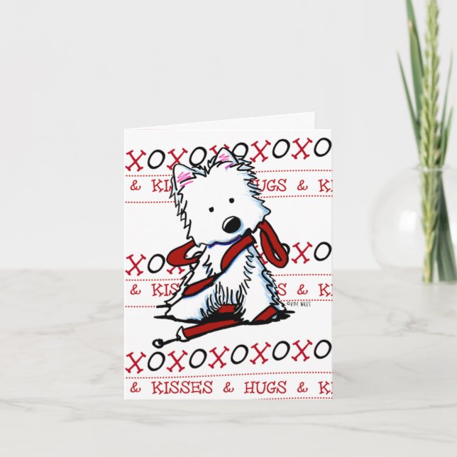 XOXO Westie Note Card Karte (Vorderseite)