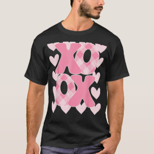 XoXo XoXo Valentinstag Liebe Vibes Retro überprüft T-Shirt