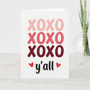 Xoxo Y'all Liebeskarte Karte
