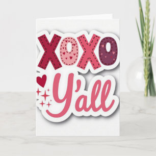 Xoxo Yall Love Valentinskarte Karte