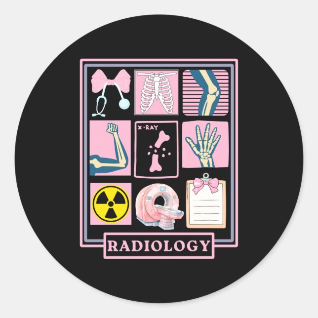 Xray Rad Tech Radiology Healthcare Appreciation Te Runder Aufkleber (Vorderseite)
