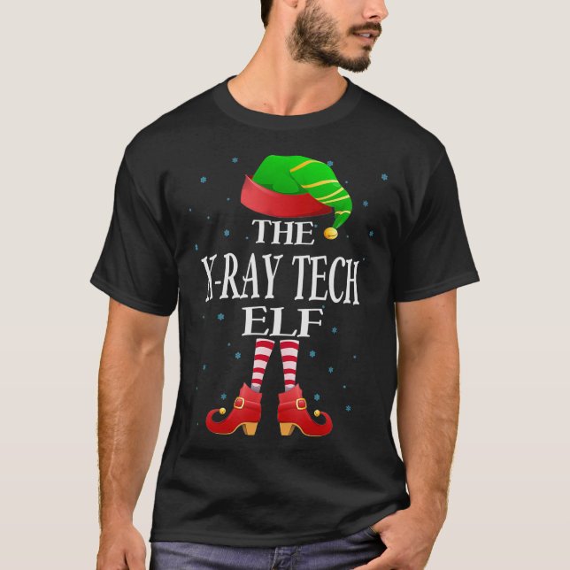 Xray Tech Elf Funny Matching Pajama Group Christma T-Shirt (Vorderseite)