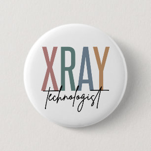 Xray Tech Röntgentechnologe Multicolored Geschenke Button