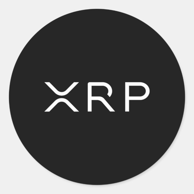 Xrp Coin Ripple Kryptowährung Geldwäscheschuh bis  Runder Aufkleber (Vorderseite)