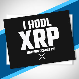 XRP Crypto Kryptowährung Hodl XRP Funny Quote Postkarte
