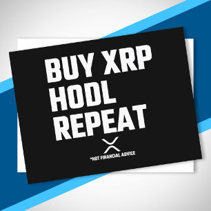 XRP Crypto Kryptowährung kaufen XRP Hodl Wiederhol Postkarte