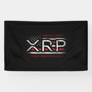 XRP Crypto Währung Kryptowährung American Flag Banner